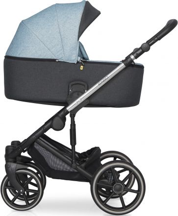 Детская коляска 2 в 1 Expander Exeo 03 Ocean (черная ткань – св. голубая ткань)